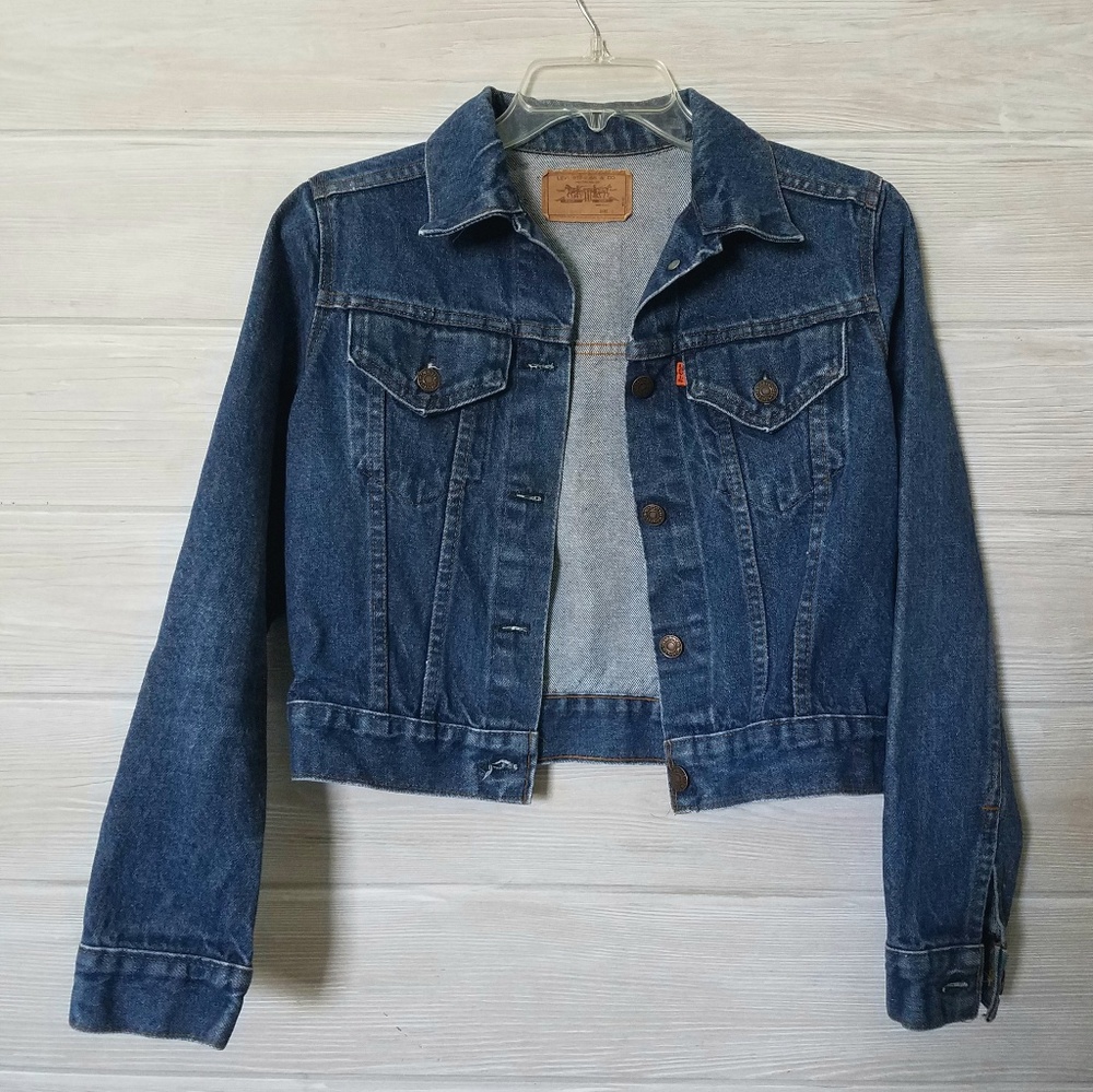 Vintage Levi's Jean Jacket Orange Tab Denim S